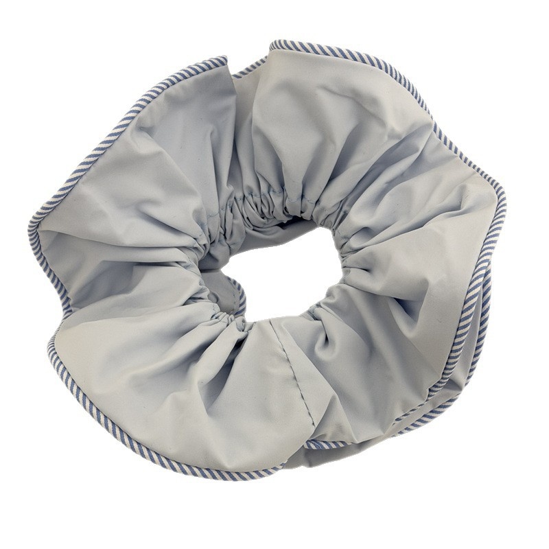 Women's Soft Cloth Spring Hair Tie - Elegant Solid Beige Scrunchie