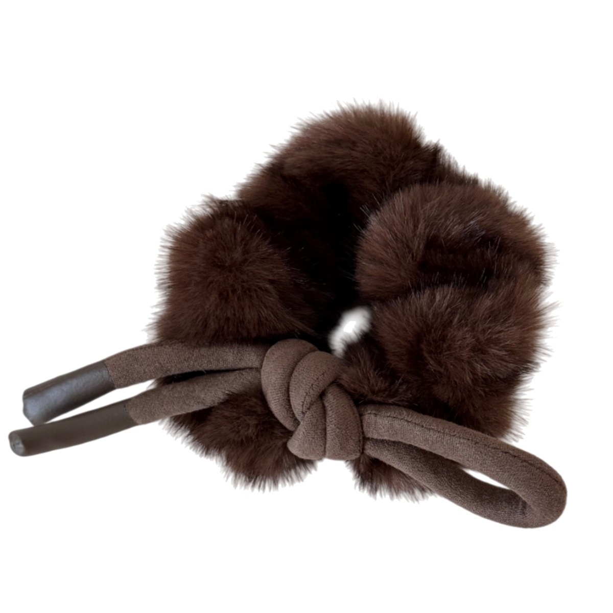 Women's Winter Flannel Ponytail Hair Ties Large Bowknot Multicolor