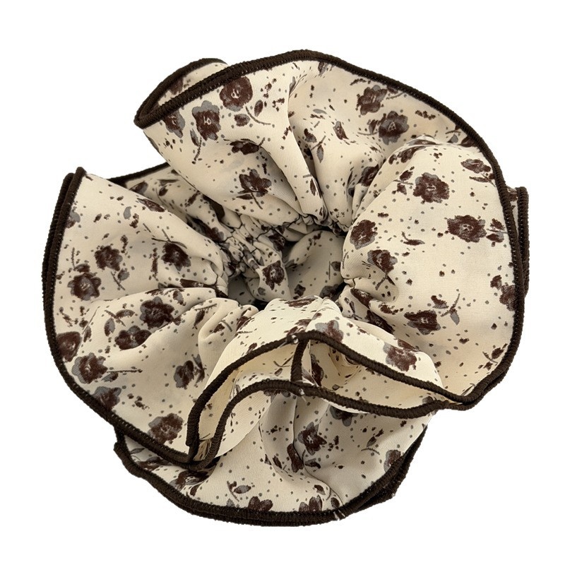 Women's Spring Cloth Hair Tie Accessories Black Beige Ditsy Floral