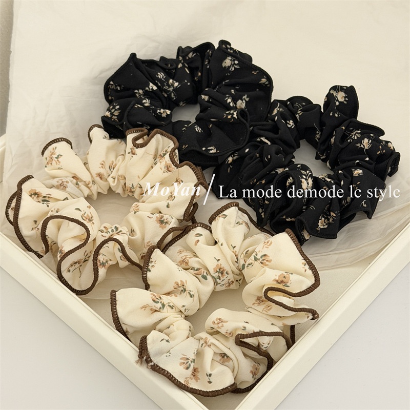 Women's Everyday Retro Cloth Hair Tie For Spring Beige Ditsy Floral