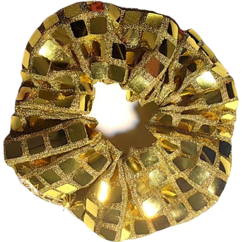 Women's High Elastic Square Sequin Hair Ties Trendy Cloth Ponytail Bands