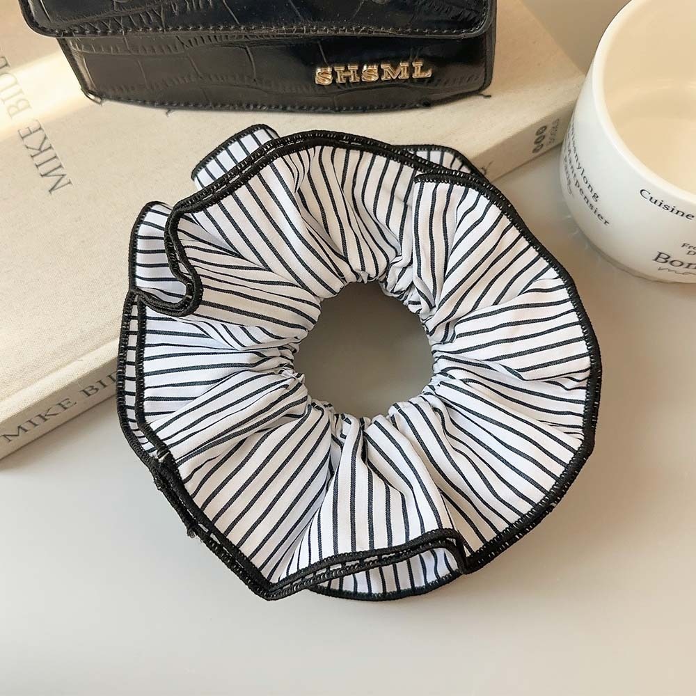 Women's Elegant Pleated Cloth Hair Tie Solid Color Minimalist Daily Scrunchie