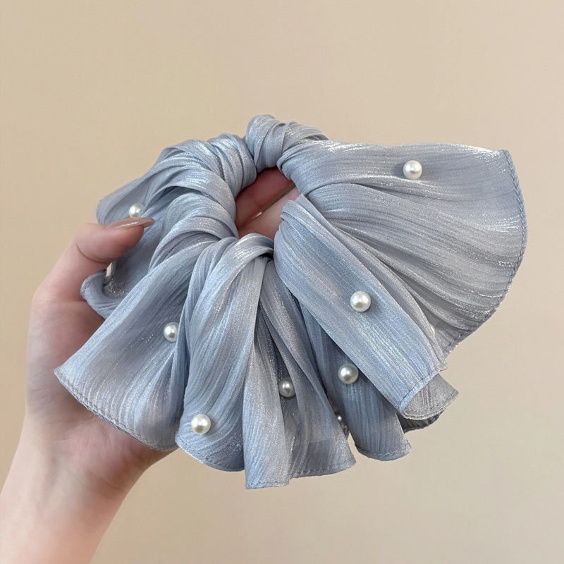 Women's Elegant Large Cloth Scrunchie Banquet Hair Tie Ditsy Floral