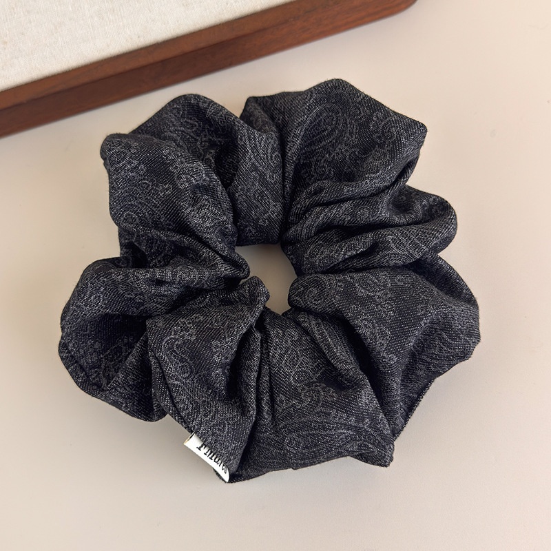 Women's Non-Damaging Cloth Ponytail Scrunchie Retro Paisley Print