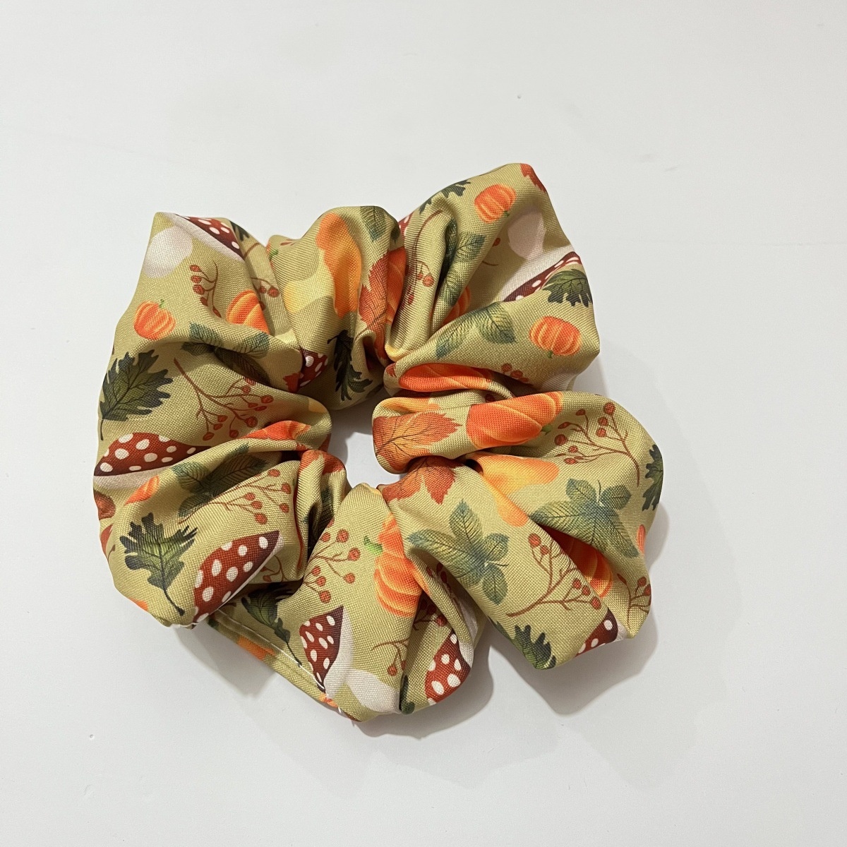 Women Versatile Fabric Hair Ties Assorted Turkey Pumpkin Patterns