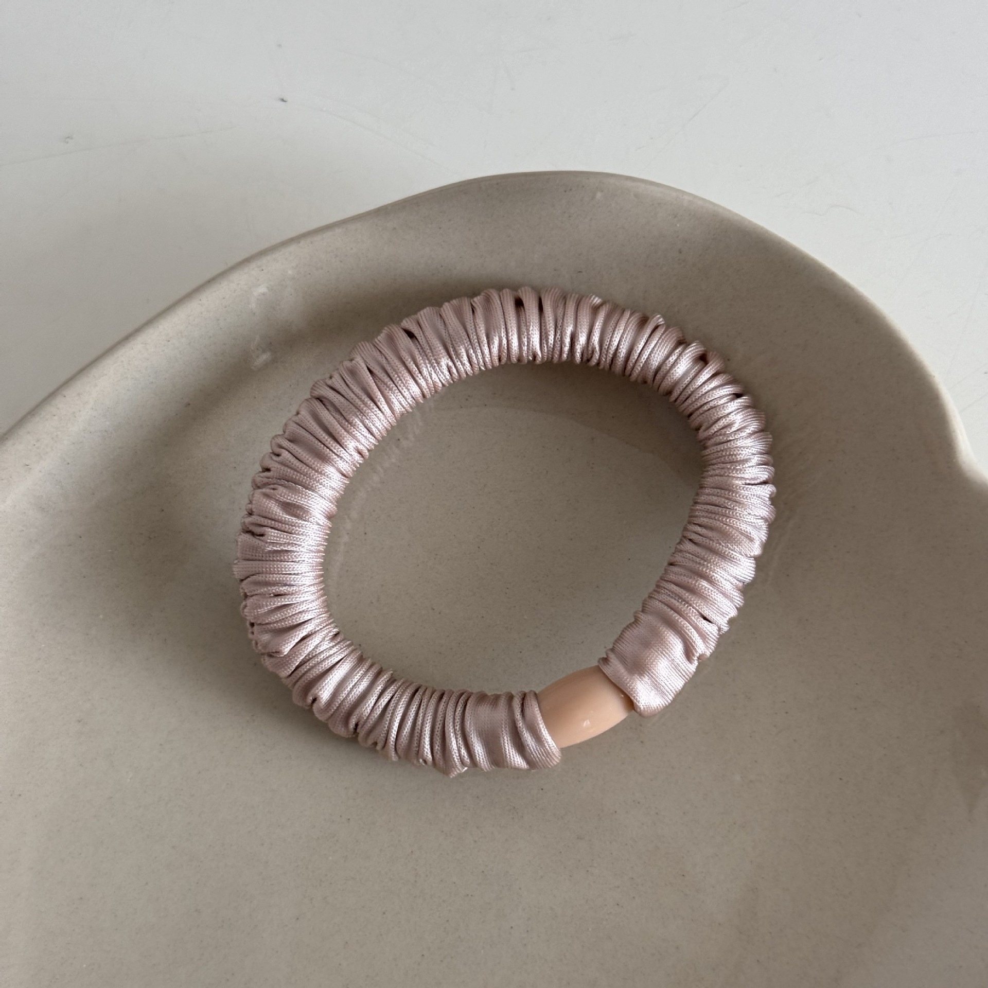 Women's High Elastic Cloth Large Bow Hair Ties Daily Solid Macaron Color