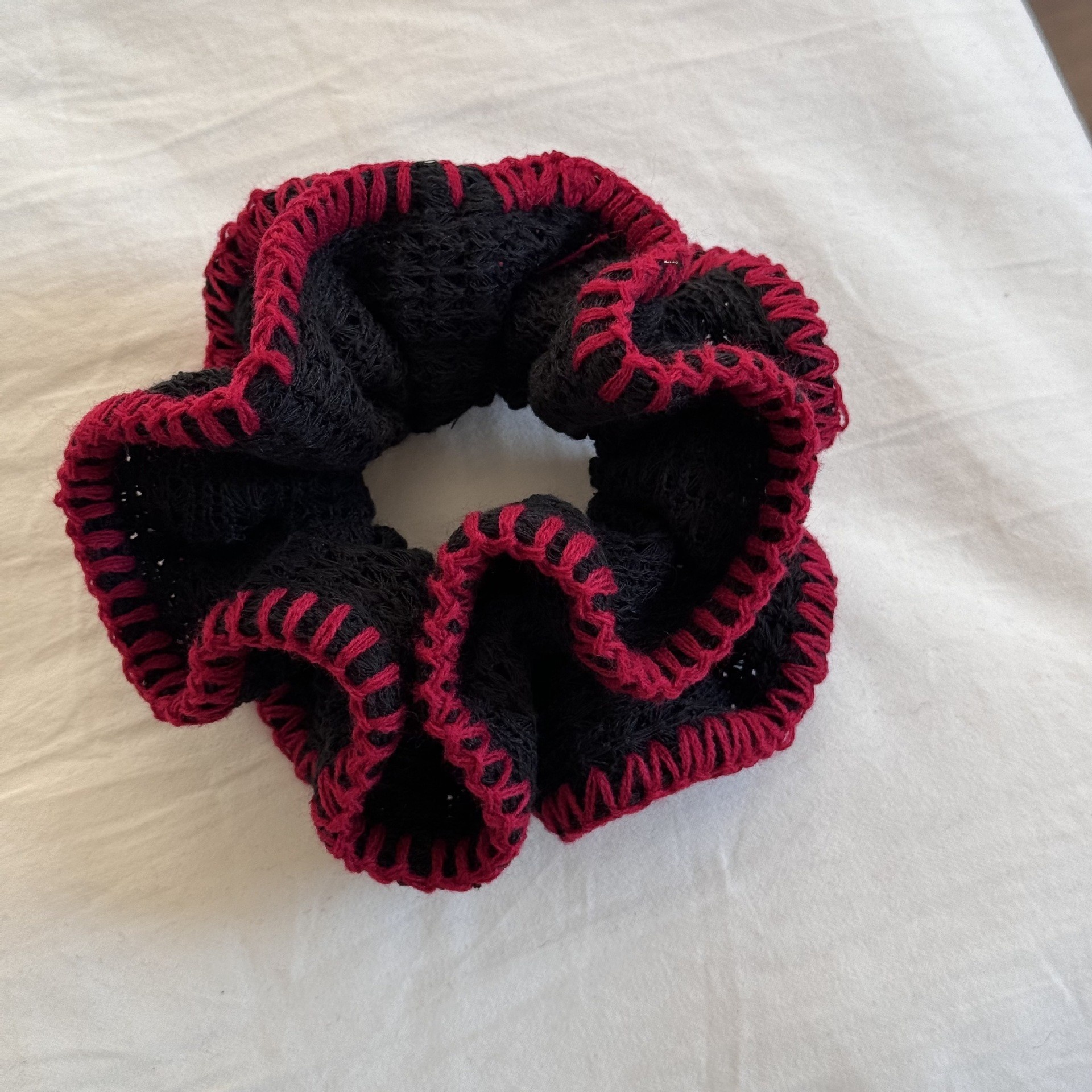 Women's Color Block Knitted Hair Band Soft Elastic Fabric Hair Tie Accessory