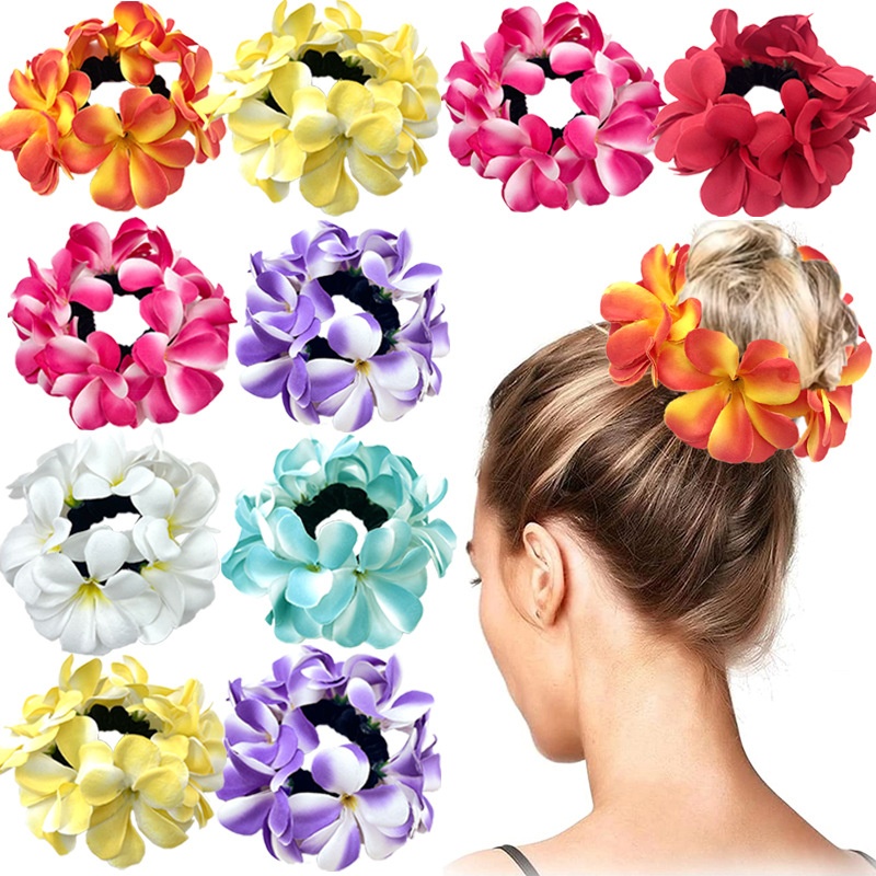 Women's Sweet Vacation Cloth Hair Tie in Elegant Floral Pattern