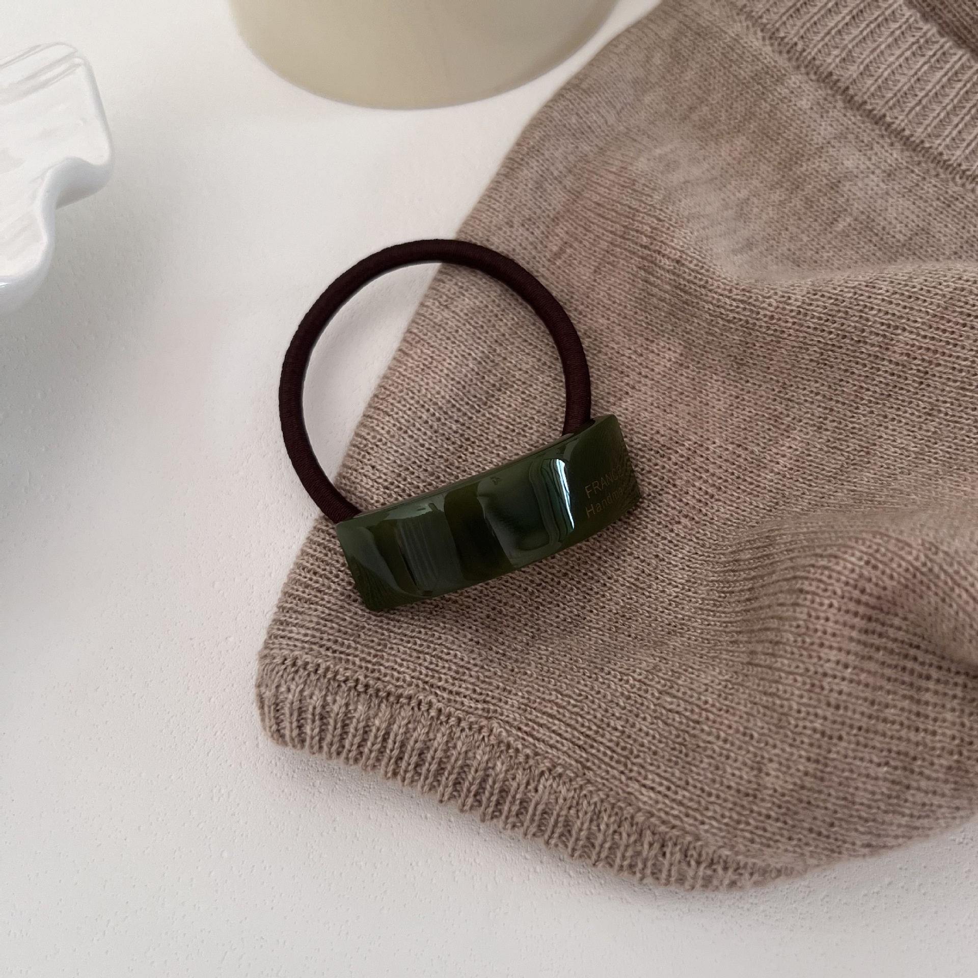 Women's Acetate Ponytail Hair Tie Geometric Rectangle Multi-Color