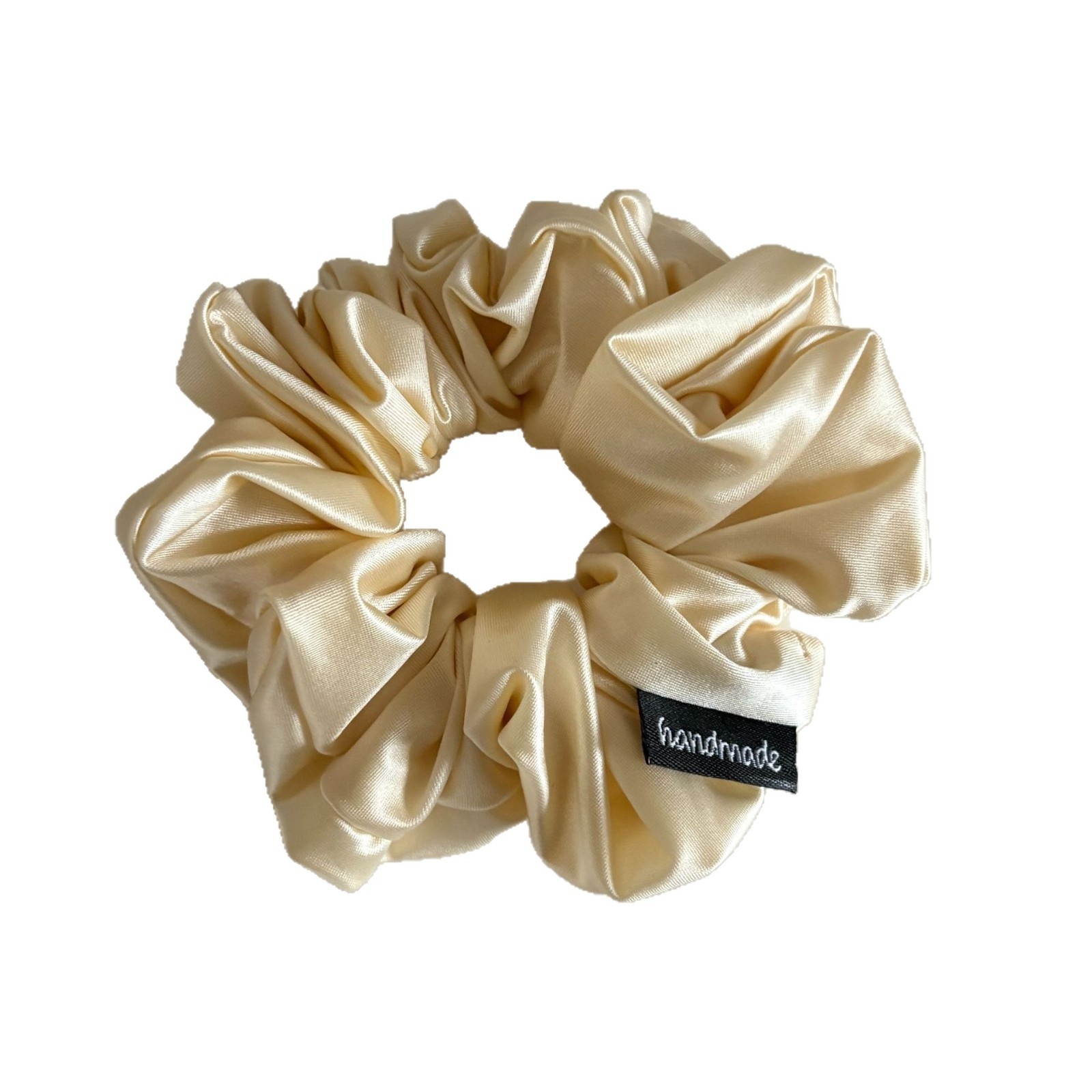 Women's Elegant Solid Color Satin Hair Tie, Chic Spring Accessory in Black