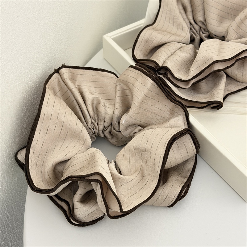 Women's Spring Satin Hair Tie Ponytail Accessories Stripe Pattern