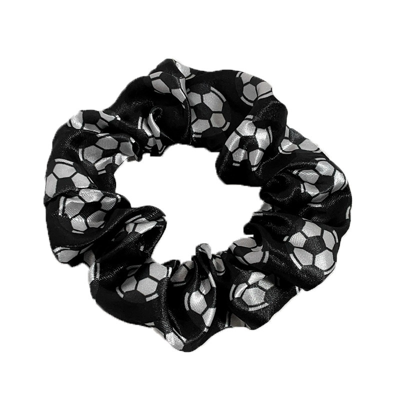 Women's Basketball Cheerleader Cloth Hair Tie Elastic Band Round Style