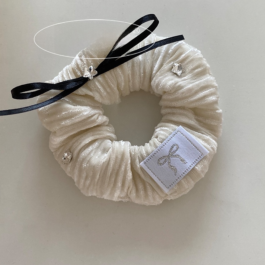 Women's Vintage Velvet Star Bowknot Hairband Elegant Ballet Ribbon Tie