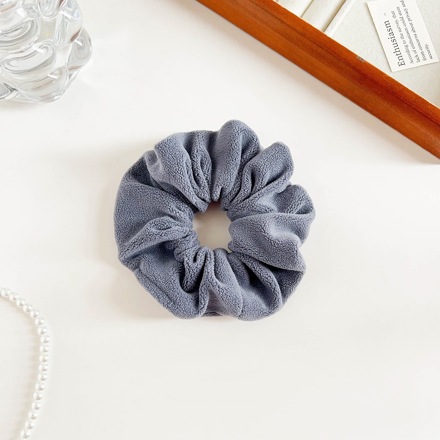 Women's Retro Velvet Hair Ties Autumn Winter Plush Knit Scrunchies
