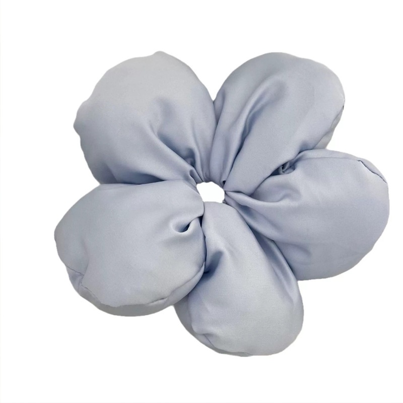 Women's Holiday Cloth Hair Tie Elegant 3D Bread Sponge Flower