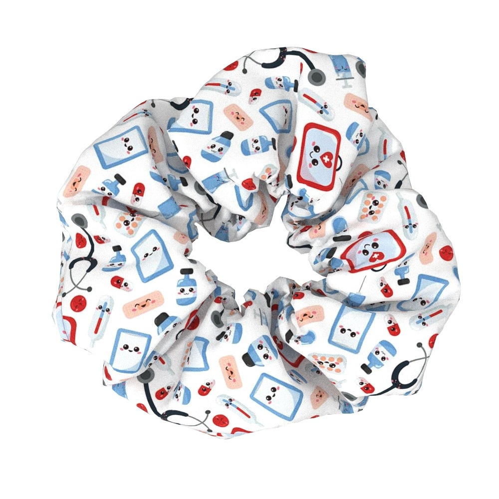 Women's Nurse Themed Cloth Headband Medical Hair Tie Heart Multi-Color