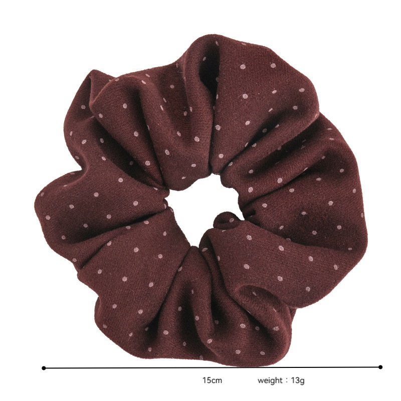 Women's Soft Fabric Scrunchie Casual Romantic Bun Hair Tie Polka Dot