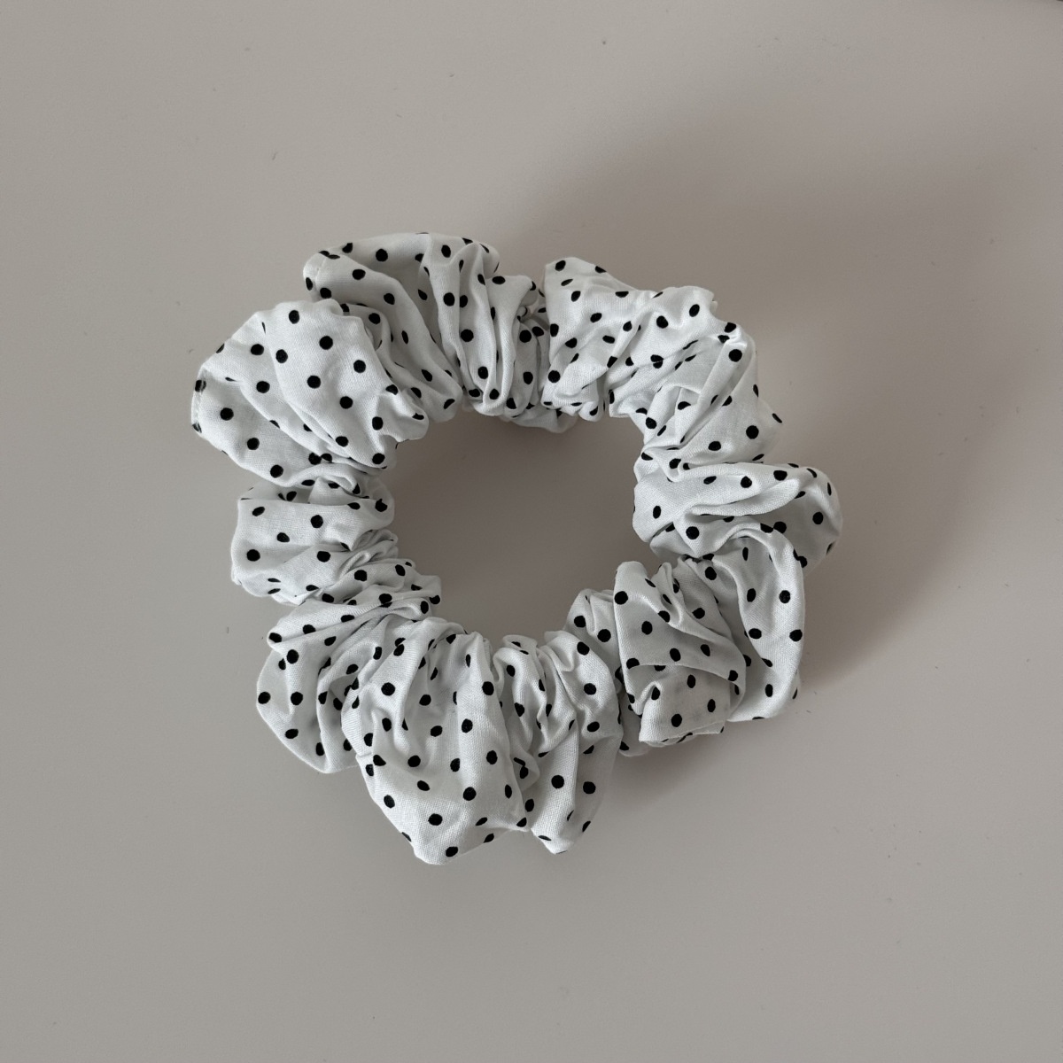Women's Large Vintage Cloth Elastic Hair Scrunchie Polka Dot Plaid