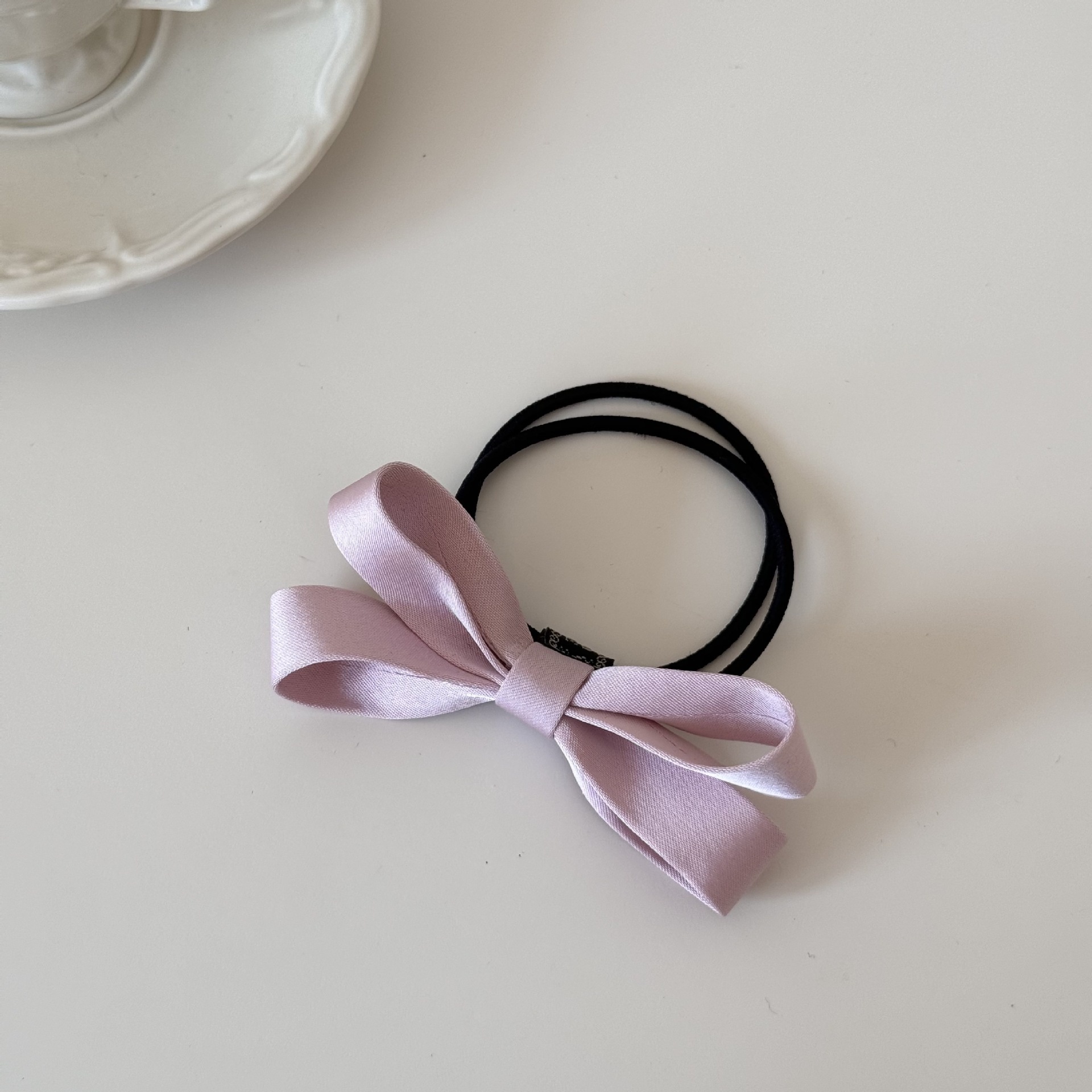 Women's Comfortable Soft Polyester Everyday Bow Knot Hair Tie Pink