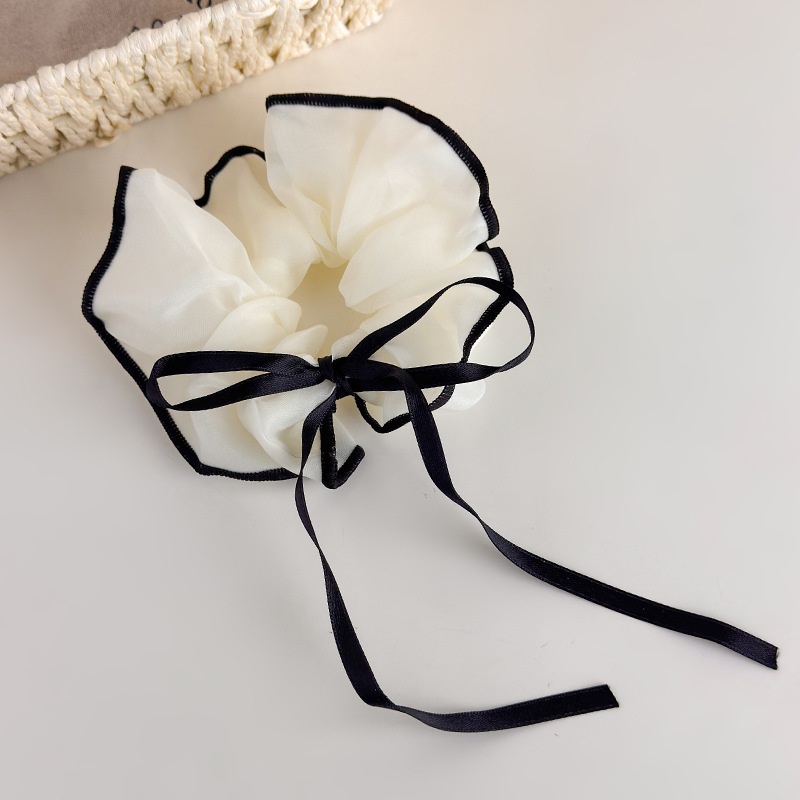 Women's Sweet Cloth Hair Tie For Spring And Summer Solid Color