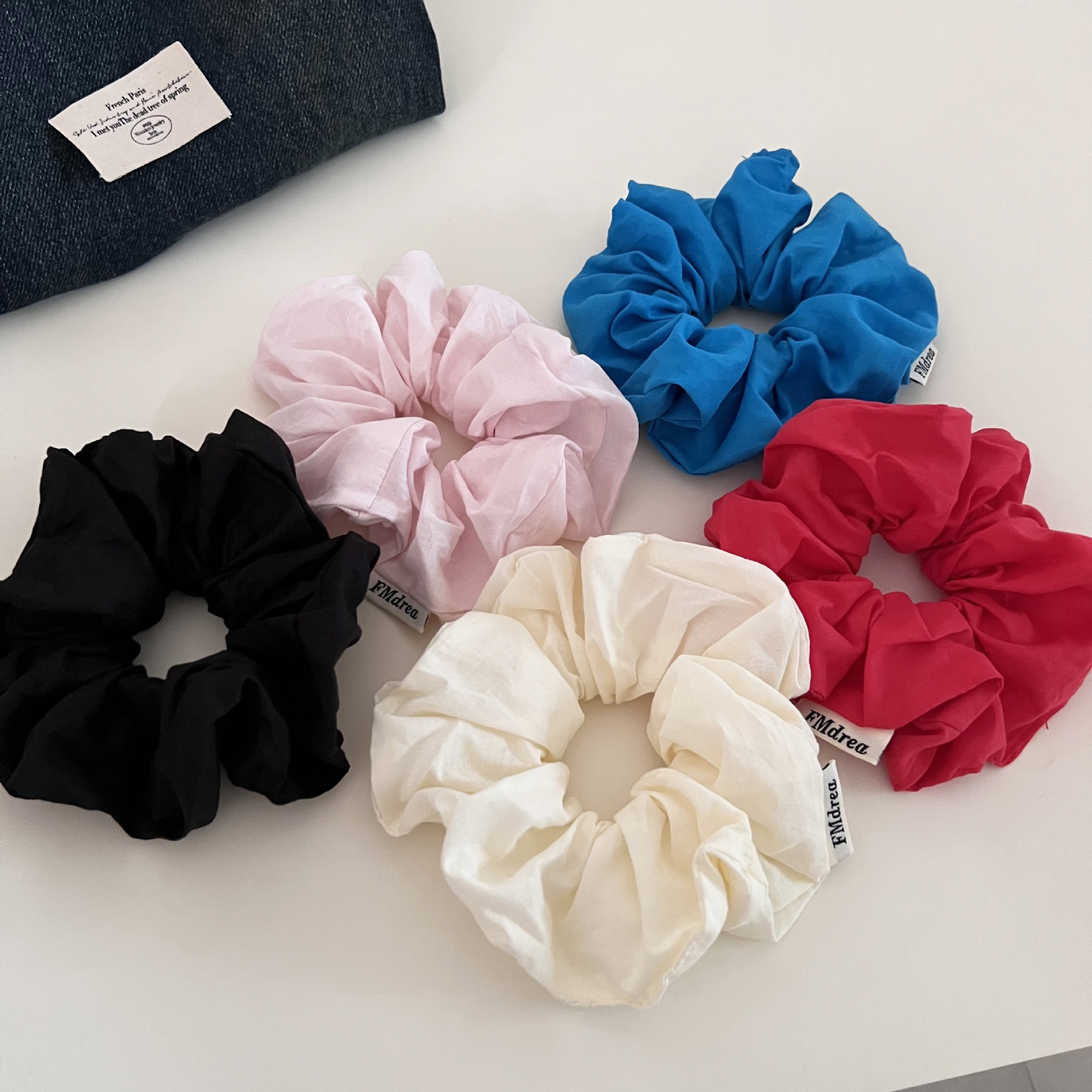 Women's Soft Cotton Hairbands, Solid Colorful Elastic Ties for Bun & Ponytail