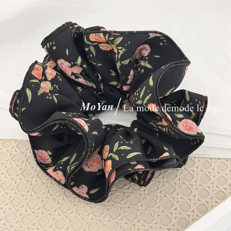 Women's Spring Rose Flower Four-Layer Overlock Fabric Hairband
