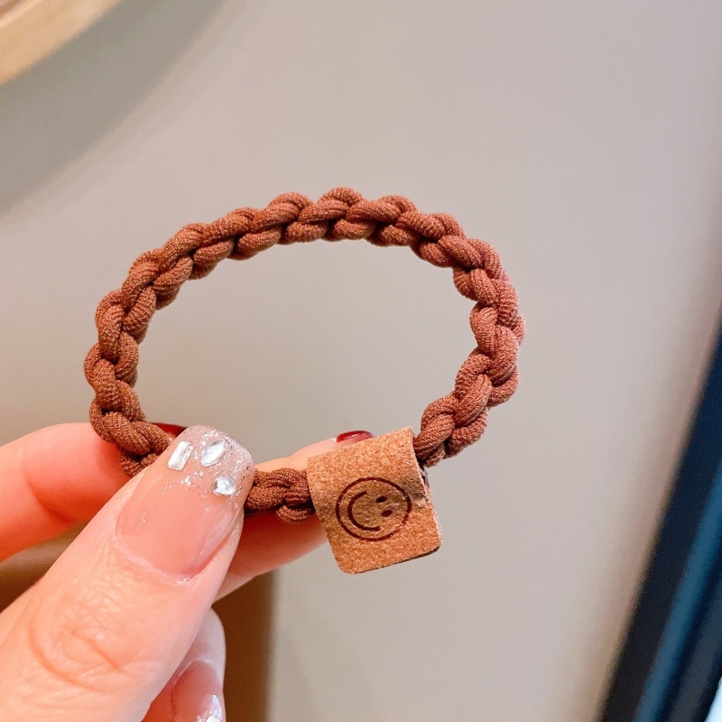 Women's All-Season High Elasticity Cloth Hair Tie Minimalist Smiley Face