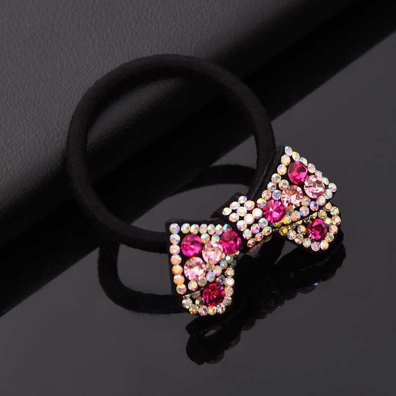 Ladies Elegant Party Hairband Hair Tie Rhinestone Cloth Bowknot