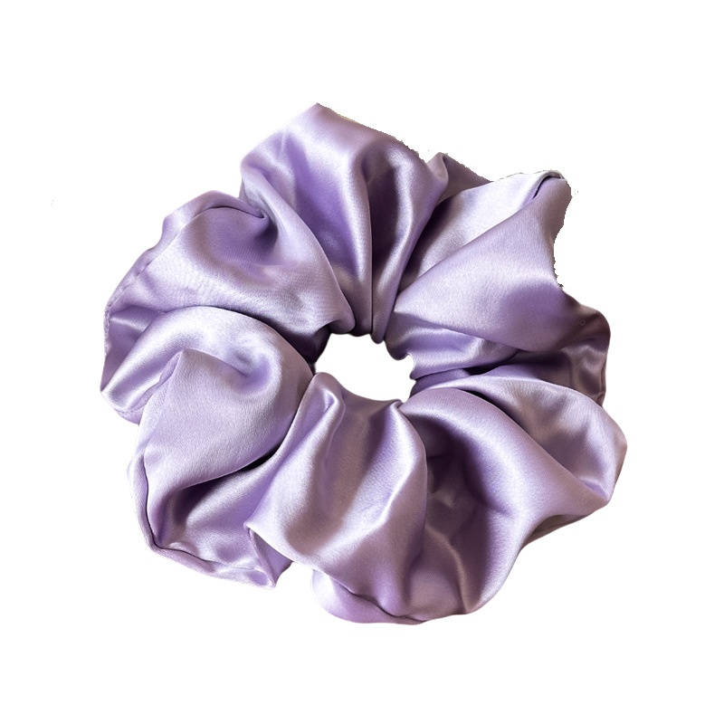 Women's Elegant Satin Scrunchie Hair Tie Casual Holiday Solid Color