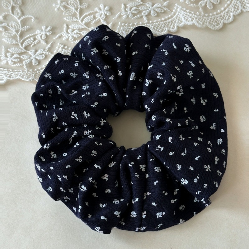 Women's Retro Cloth Elastic Hair Tie For Bun And Tail Ditsy Floral Print