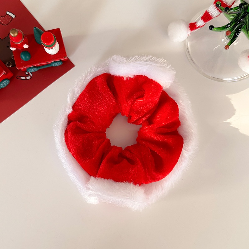 Women's Cute Christmas Hair Scrunchies Festive Holiday Velvet Hair Ties