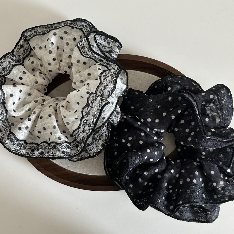 Women's Fairy Tale Lace Hair Band High-end Elegant Polka Dot Headband