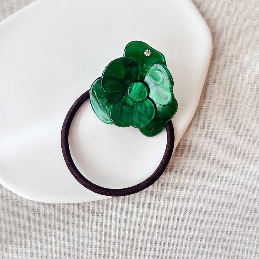 Girls No Damage Acetate Elastic Hair Tie Rose Flower