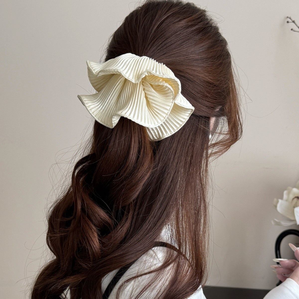 Women's Soft Cloth Hair Tie, Stylish Solid Color All-Season Accessory