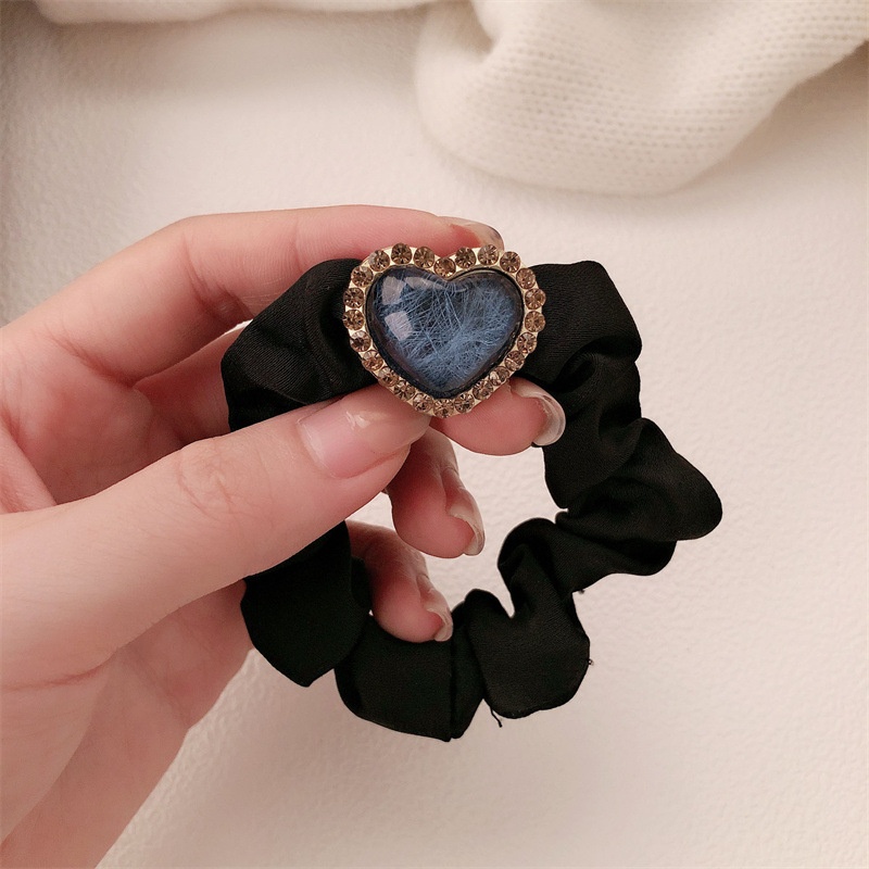 Women's Alloy Styling Hair Tie Heart Shape Coffee Dark Blue Green