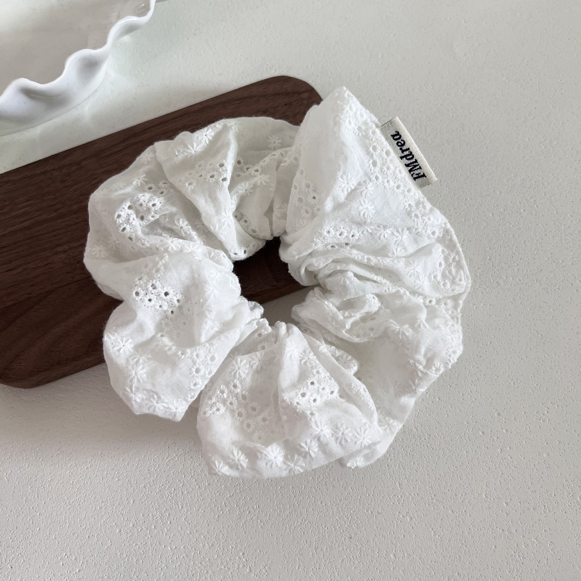 Women's Elegant Fairy Tale High Elasticity Lace Hair Tie Solid White