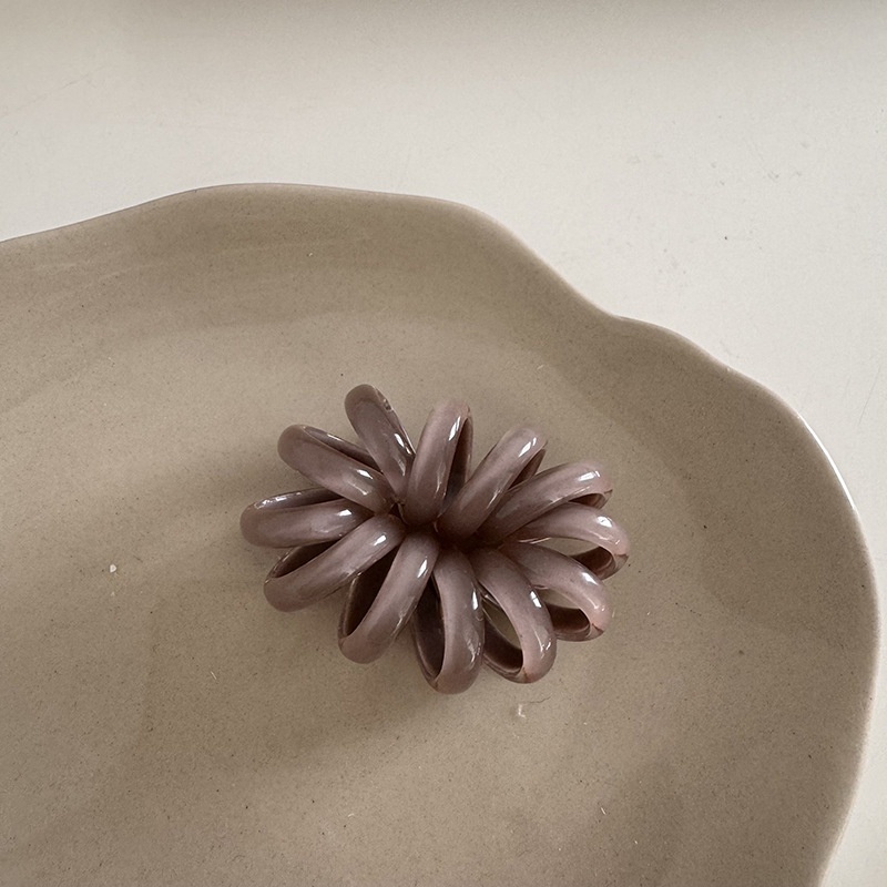 Women's Handmade Spiral Phone Line Hair Tie Colorful Fresh Soda