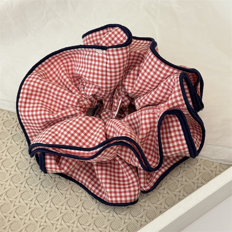 Women's Comfortable Cloth Scrunchies Hair Ties Classic Plaid Checkered