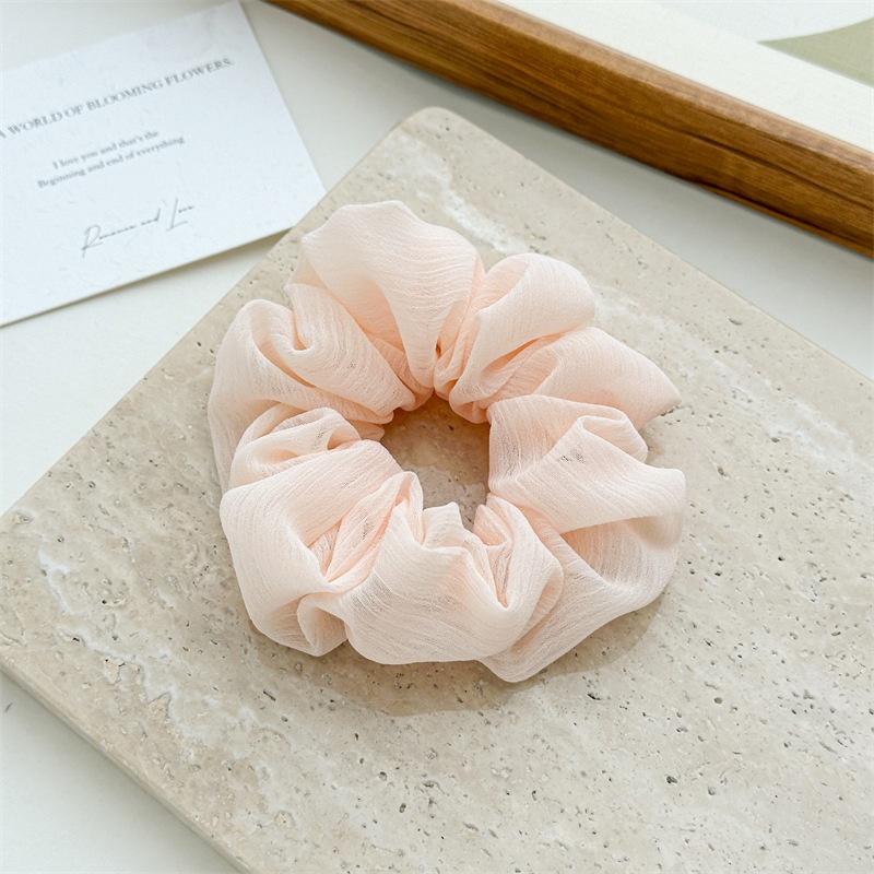 Women's Spring Polyester Hair Tie Simple Rubber Band Solid Blue