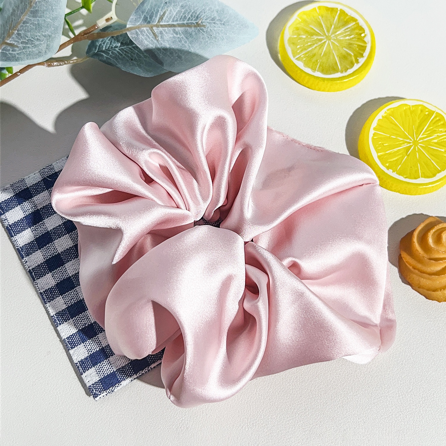 Women's Sweet All Season Cloth Hair Tie Scrunchie Solid Color