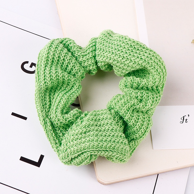 Women's Winter Thick Knitted Braided Hair Scrunchies Solid Color