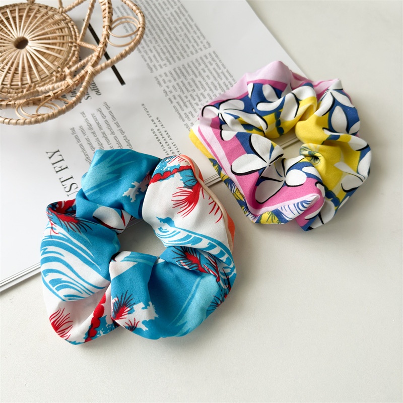 Women's Casual Holiday Handmade Cloth Hair Tie Summer Floral Print