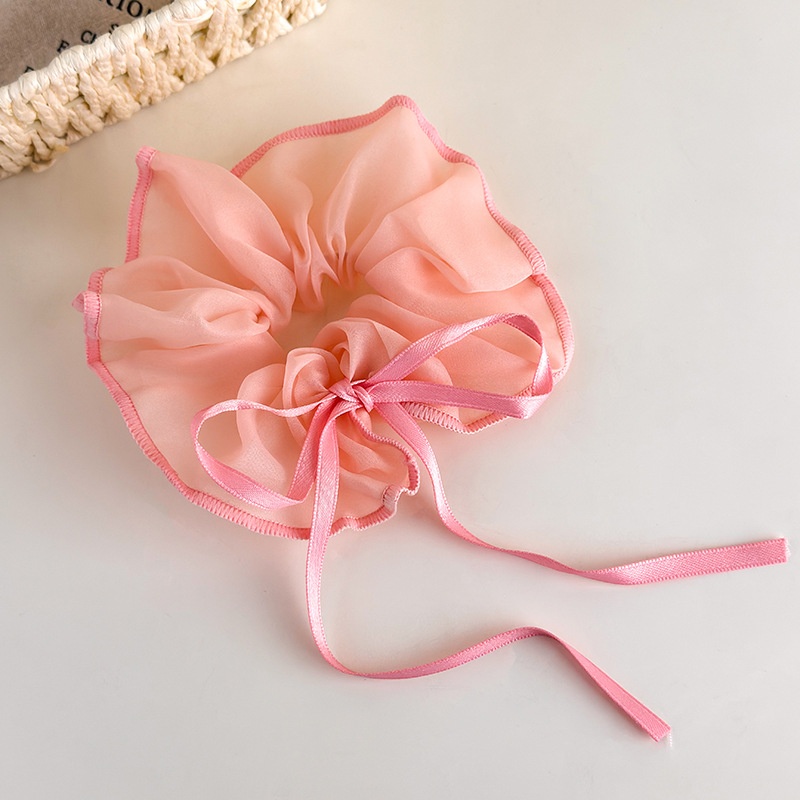 Women's Sweet Cloth Hair Tie For Spring And Summer Solid Color
