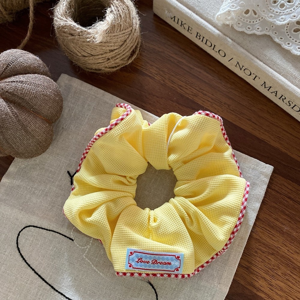 Women's Sweet Cloth Spring Hair Tie Rubber Band Colorful Pink Red Blue Yellow