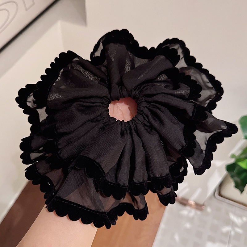 Women's Elegant Fabric Banquet Elastic Hair Band Solid Color