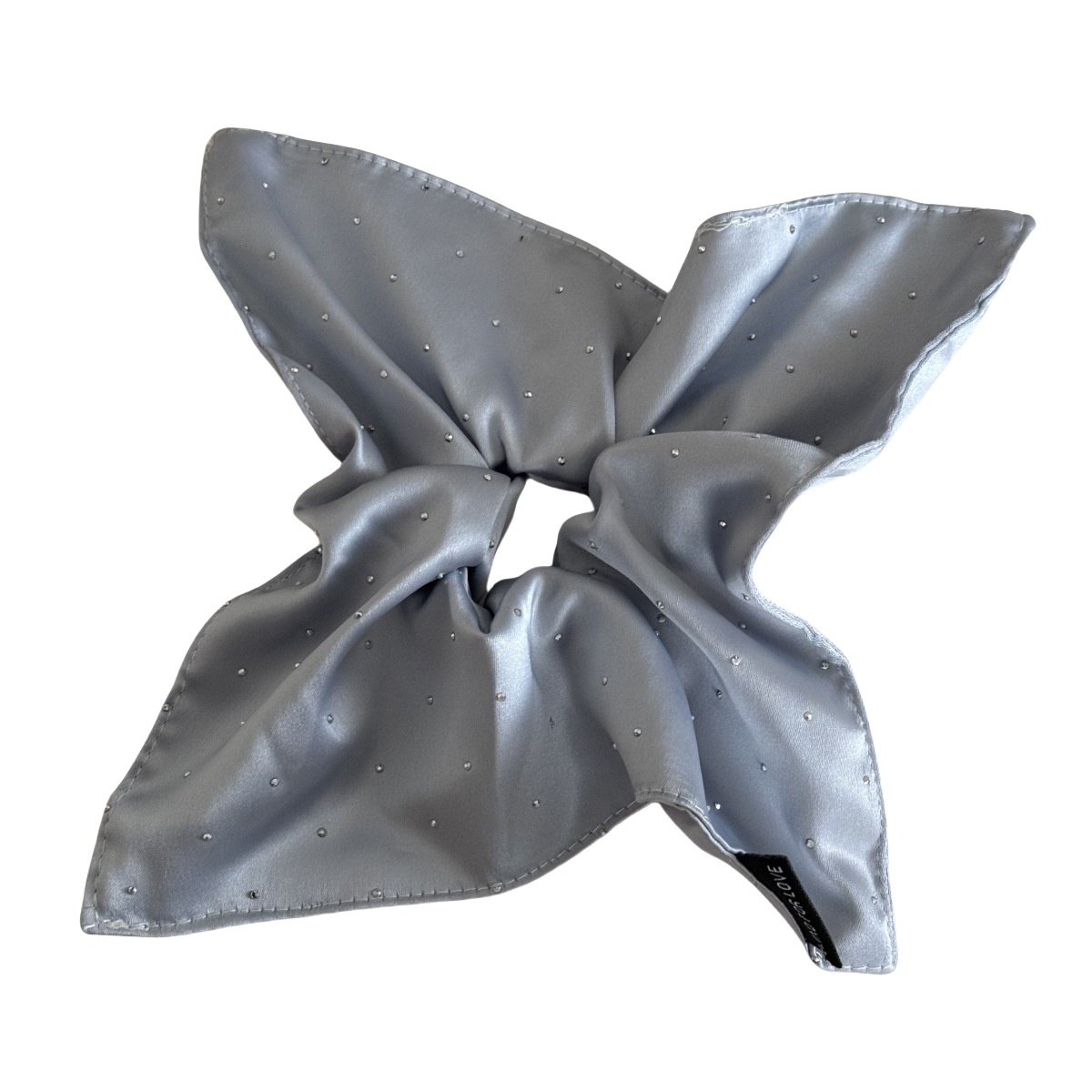 Women's Rhinestone Scarf Hair Ties Large Solid Fabric Square Hair Bands