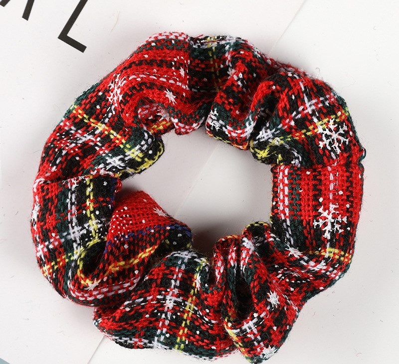 Women's Daily Cloth Hair Tie Scrunchie Retro Geometric Plaid
