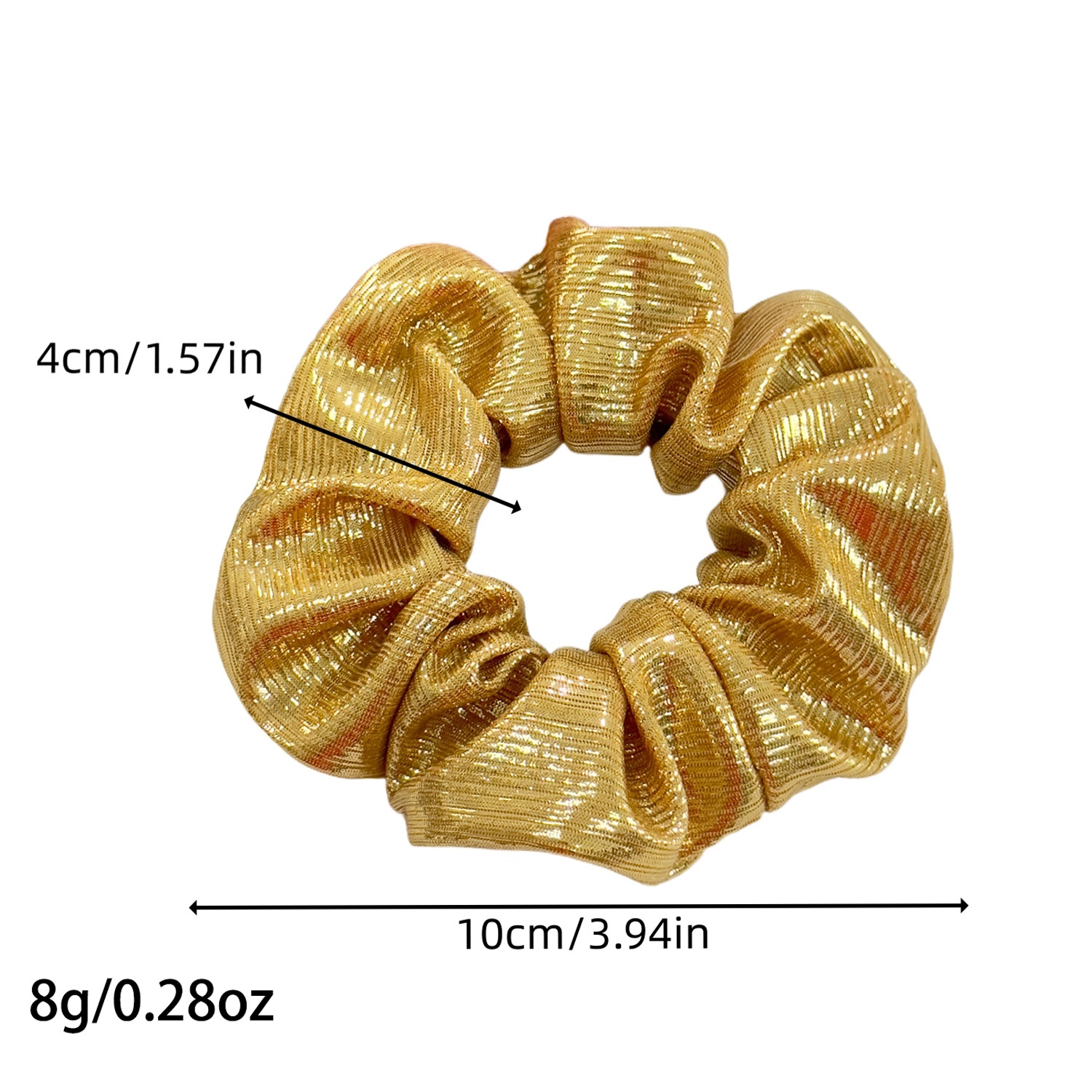 Women's Shiny Thread High Elasticity Christmas Hair Scrunchie Pure Color