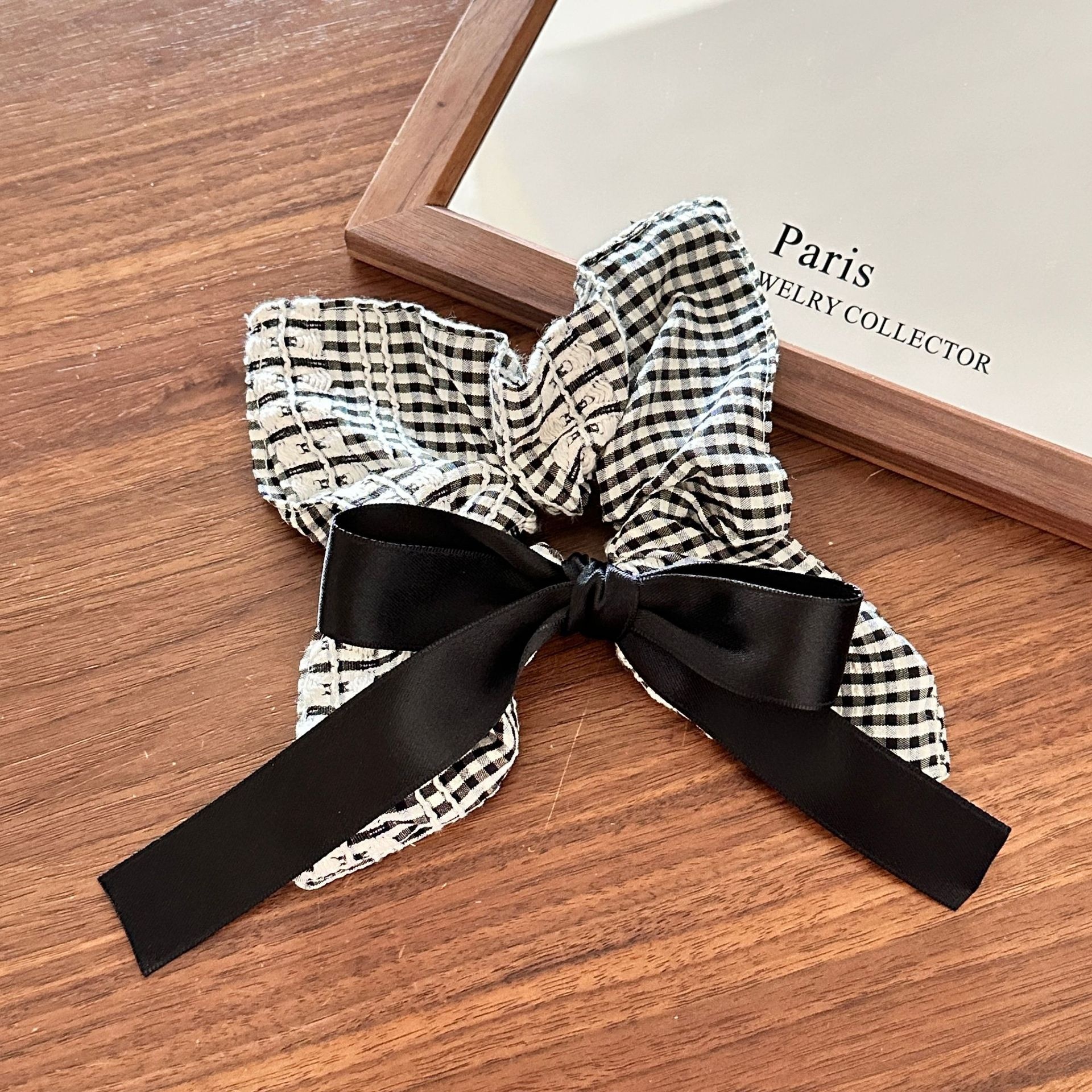 Girls Cloth Scarf Scrunchies Pastoral Fruit Hair Band Rose Red