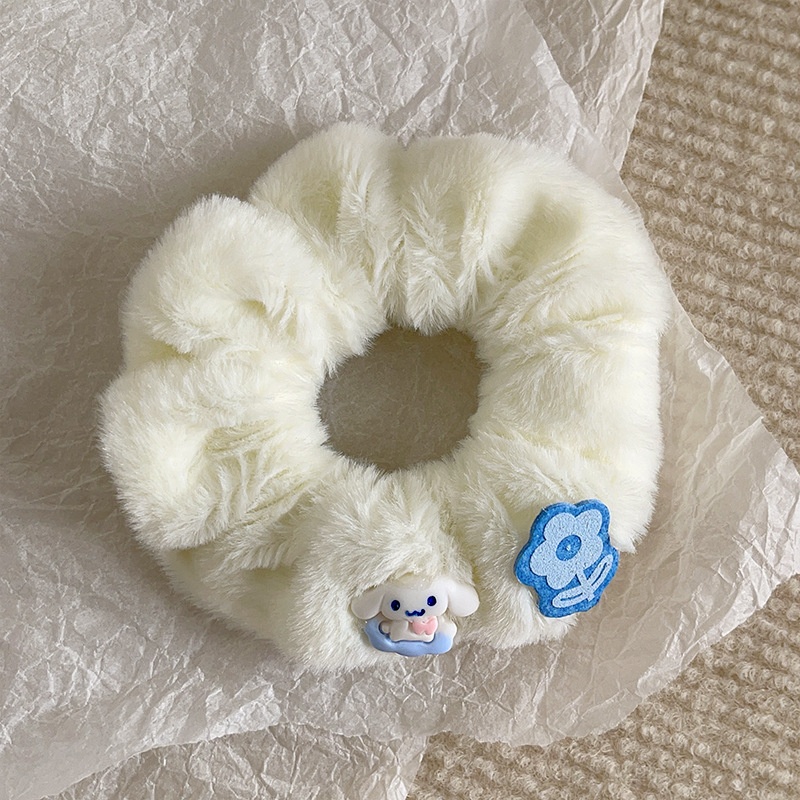 Women's Sweet Cloth Hair Tie for Holiday Street Solid Color Leopard